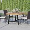 Flash Furniture Natural/Black Acacia Wood Slat Top Patio Table TT-TT01122-1A-NAT-GG - alternate 4